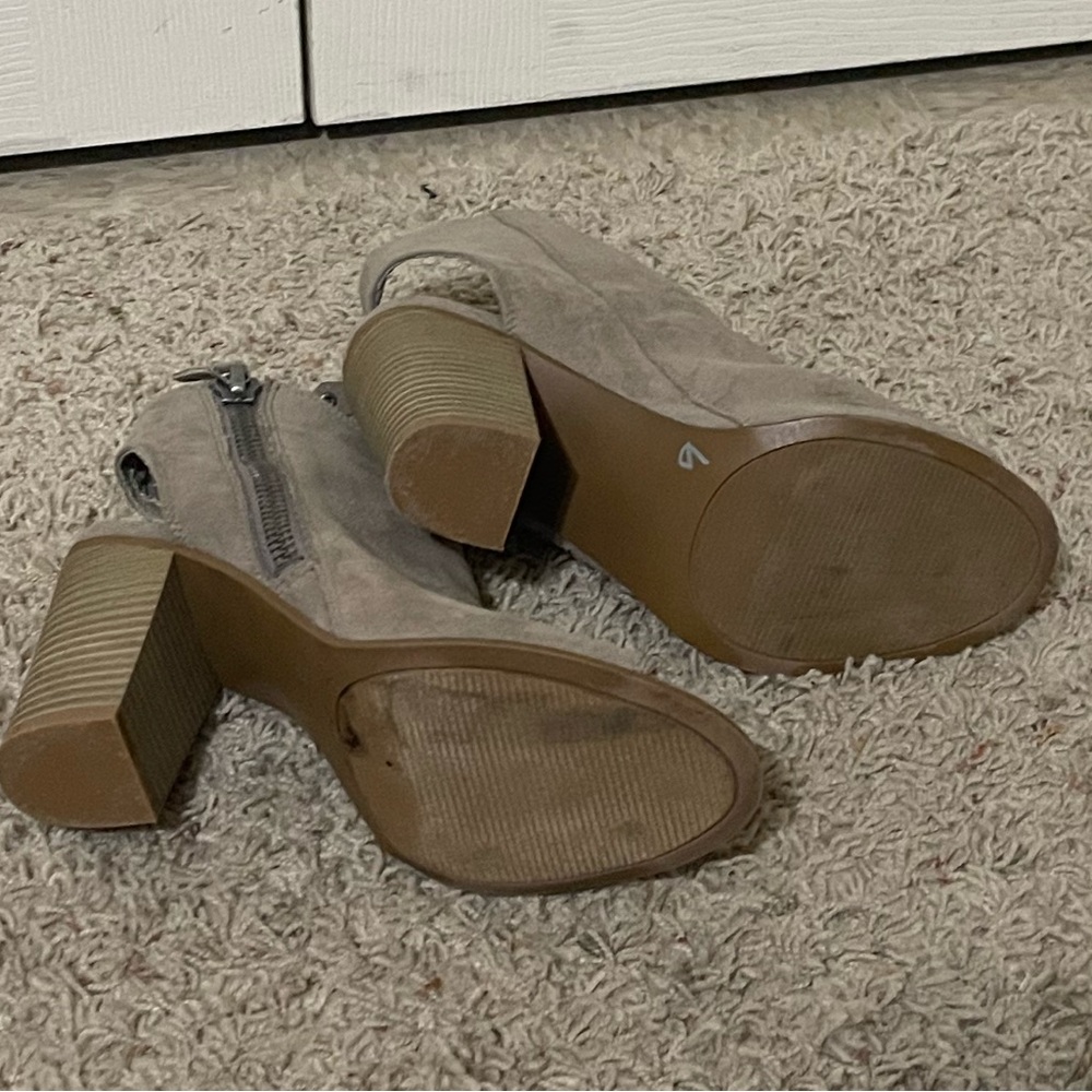 Madden Girl Gray Heeled Boots with Suede Finish - Picture 2 of 4